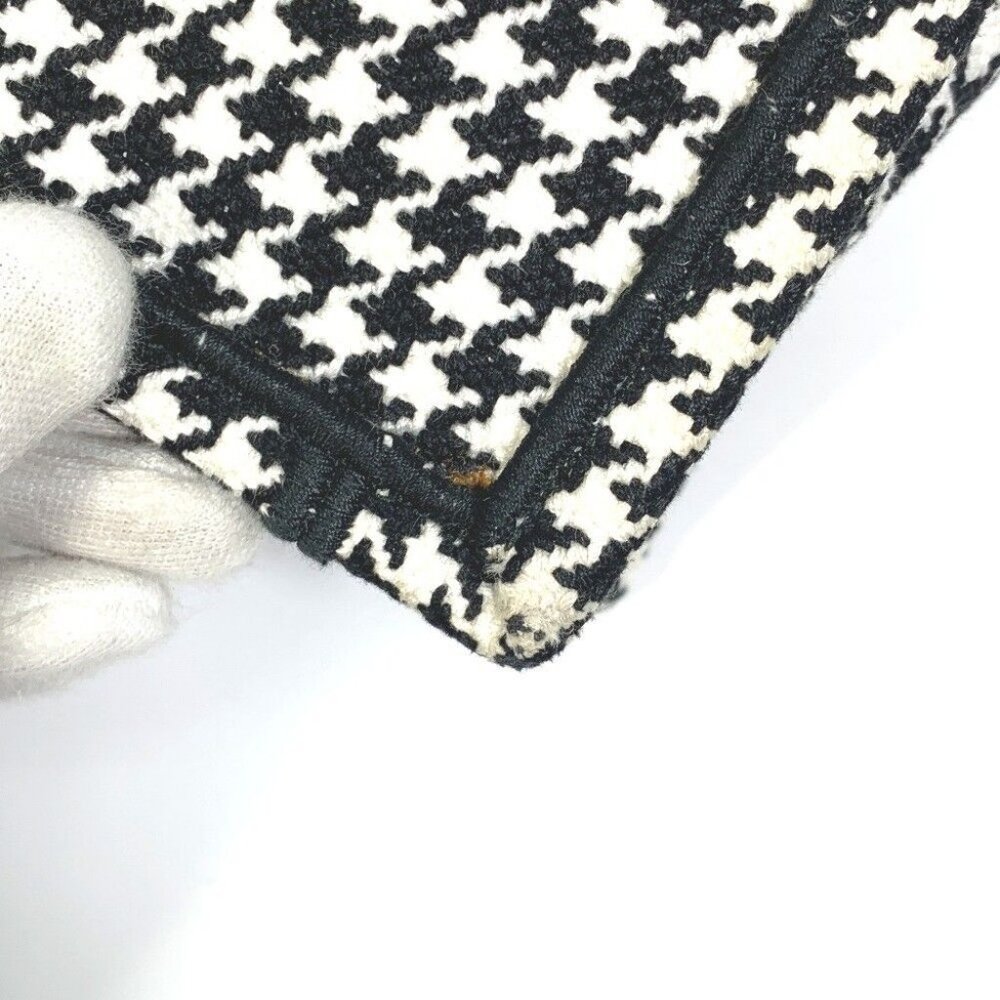 Authentic Dior Staggered pattern Hound Tooth Embroidery Book tote Tote Bag - Picture 3 of 12